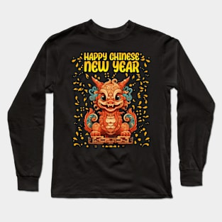 Majestic 2024 Dragon - Lunar New Year Celebration Design Long Sleeve T-Shirt